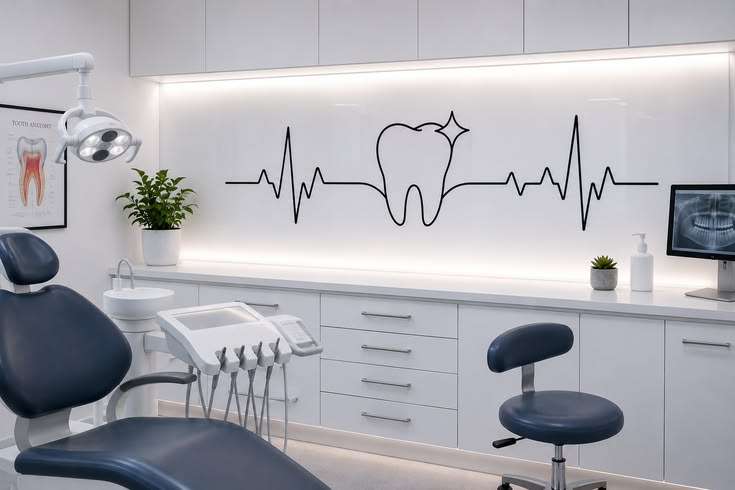 Consultorio dental moderno y ordenado